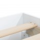 Lovos rėmas su stalčiais, baltas, 180x200cm, apdirbta mediena