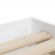 Lovos rėmas su stalčiais, baltas, 75x190cm, apdirbta mediena