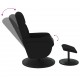 Atlošiama kėdė su pakoja, juodos spalvos, aksomas