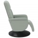 Atlošiama masažinė kėdė su pakoja, šviesiai pilka, aksomas
