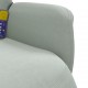 Atlošiama masažinė kėdė su pakoja, šviesiai pilka, aksomas