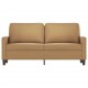 Dvivietė sofa, rudos spalvos, 140cm, aksomas