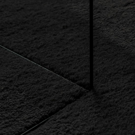 Kilimas HUARTE, juodas, 240x340cm, trumpi šereliai
