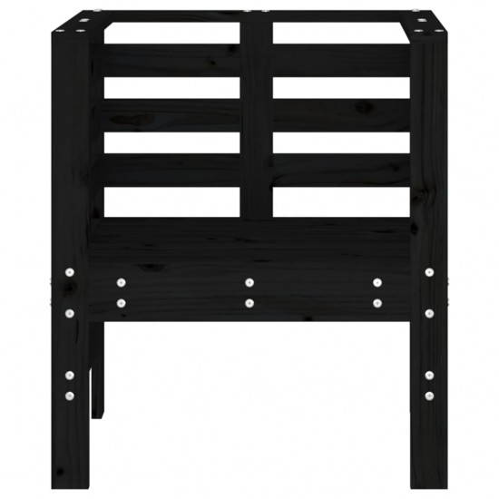 Sodo kėdės, 2vnt., juodos, 61,5x53x71cm, pušies masyvas