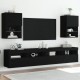 TV spintelės su LED lemputėmis, 2vnt., juodos, 40,5x30x60cm