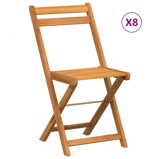 Sulankstomos bistro kėdės, 8vnt., akacijos medienos masyvas