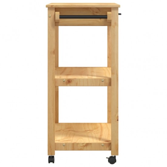 Virtuvės vežimėlis MONZA, 84x40x90cm, pušies medienos masyvas