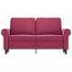 Dvivietė sofa, raudonojo vyno spalvos, 120cm, aksomas