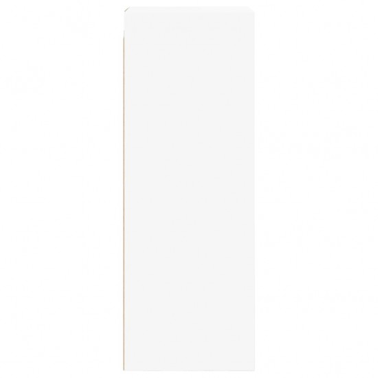 Sieninė spintelė su stiklinėmis durelėmis, balta, 35x37x100cm