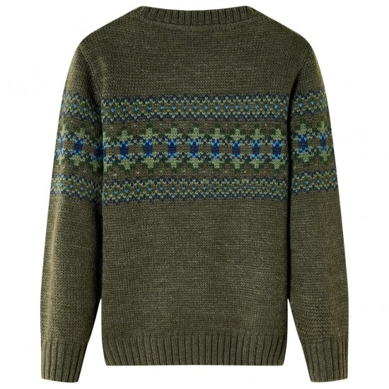 Vaikiškas megztinis, chaki spalvos, megztas, 104 dydžio
