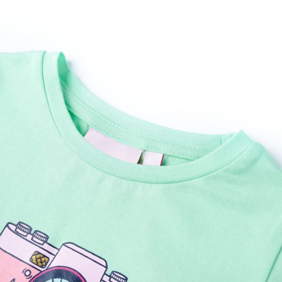 Vaikiški marškinėliai, ryškiai žalios spalvos, 104 dydžio