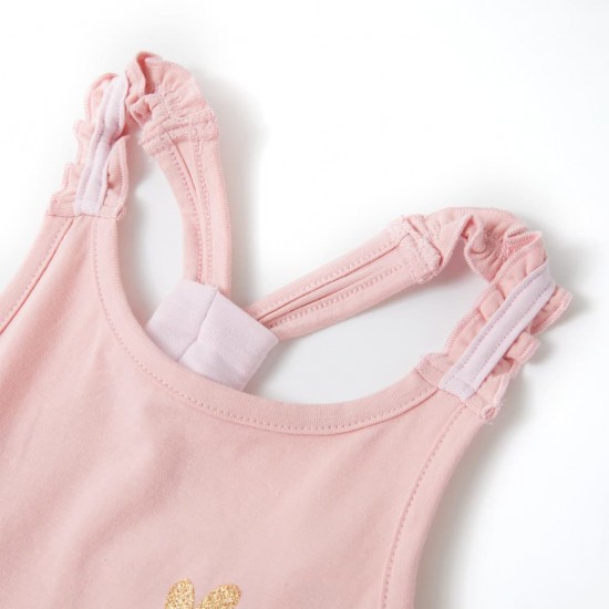 Vaikiški marškinėliai be rankovių, šviesiai rožiniai, 116 dydžio