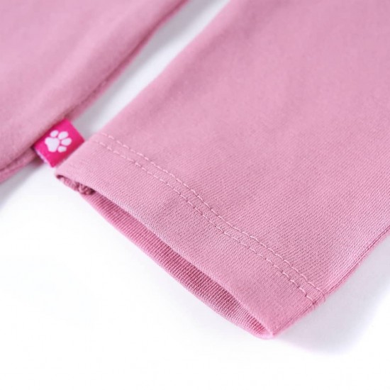 Vaikiški marškinėliai ilgomis rankovėmis, deginti rožiniai, 140 dydžio