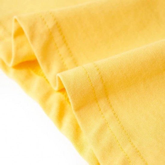 Vaikiški marškinėliai, šviesiai geltonai rudos spalvos, 128 dydžio