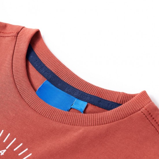 Vaikiški marškinėliai ilgomis rankovėmis, hena spalvos, 104 dydžio
