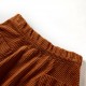 Vaikiškas sijonas su kišenėmis, smėlio spalvos, velvetas, 140 dydžio