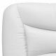 Galvūgalio pagalvėlė, baltos spalvos, 140cm, dirbtinė oda