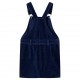 Vaikiškas kombinezonas-suknelė, tamsiai mėlynas, velvetas, 116 dydžio
