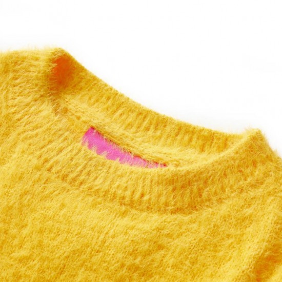 Vaikiškas megztinis, geltonai rudos spalvos, megztas, 116 dydžio