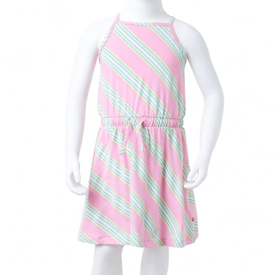 Vaikiška suknelė su sutraukiama juostele, rožinė, 92 dydžio