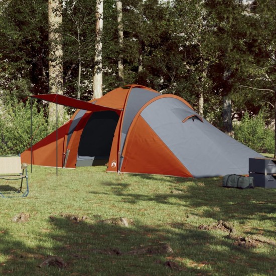 Šešiavietė stovyklavimo palapinė, pilka/oranžinė, 576x238x193cm