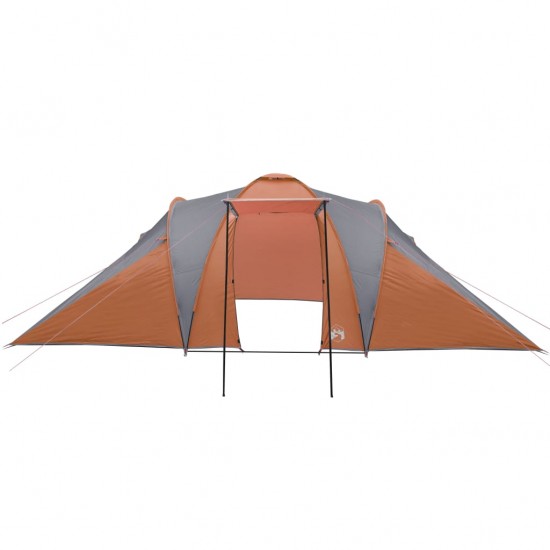 Šešiavietė stovyklavimo palapinė, pilka/oranžinė, 576x238x193cm