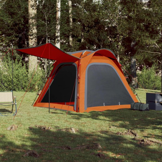 Keturvietė stovyklavimo palapinė, pilka/oranžinė, 240x221x160cm