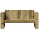 Dvivietė sodo sofa, 134x60x62cm, impregnuota pušies mediena
